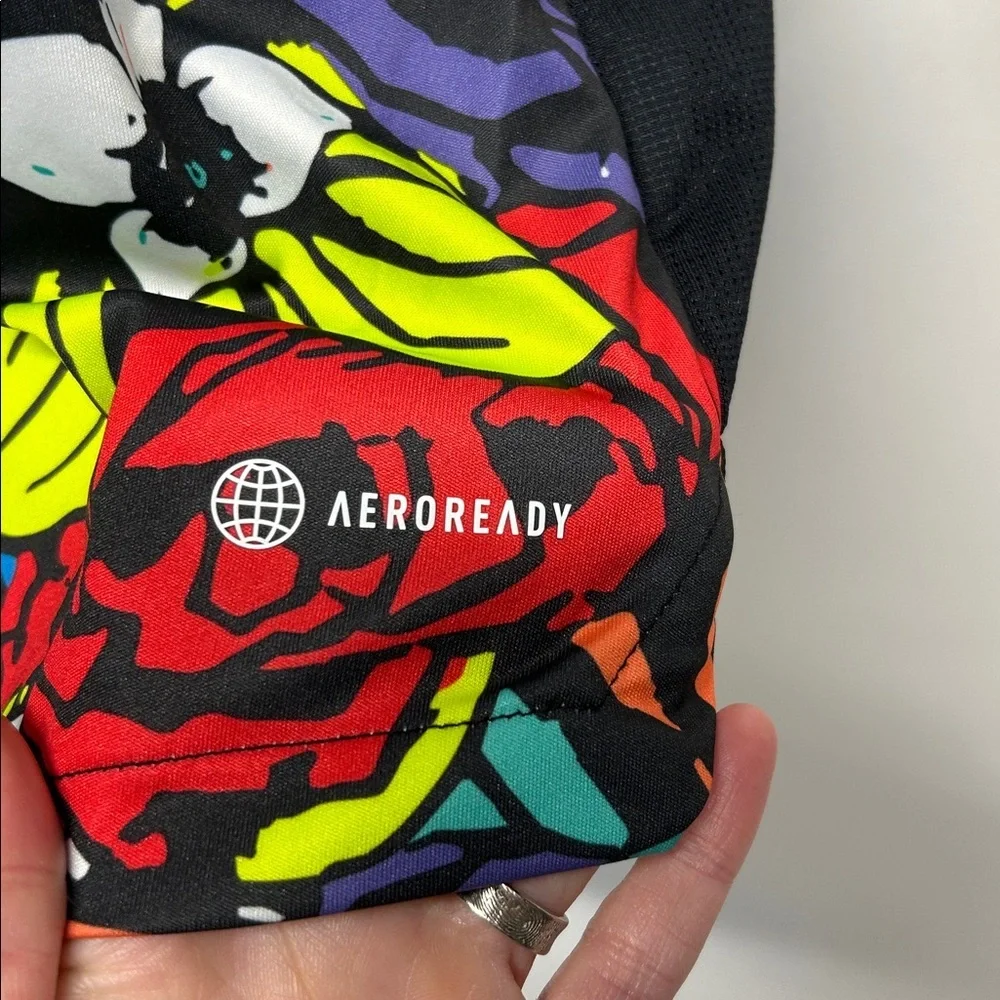 Adidas tiro Black and Multicolor Shirt size medium floral soccer jersey kids